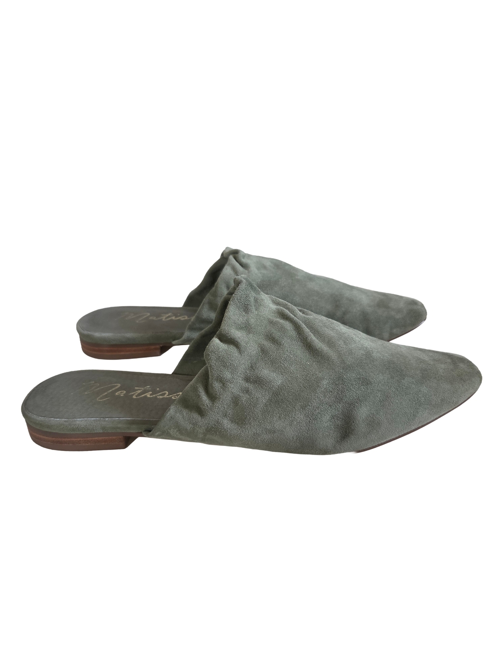 Matisse Vienna Sage Suede Slip-on Mules
 (8) Women's Shoes - Picture 3 of 7